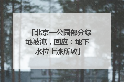 北京一公园部分绿地被淹，回应：地下水位上涨所致