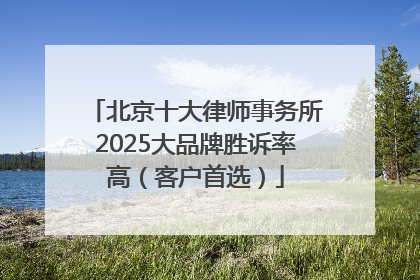 北京十大律师事务所2025大品牌胜诉率高（客户首选）
