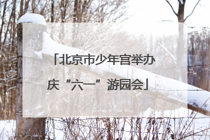 北京市少年宫举办庆“六一”游园会