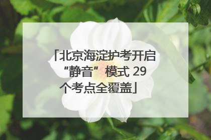 北京海淀护考开启“静音”模式 29个考点全覆盖