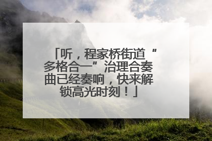 听，程家桥街道“多格合一”治理合奏曲已经奏响，快来解锁高光时刻！