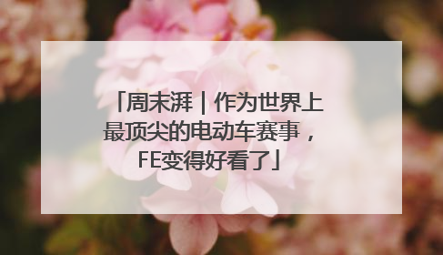 周末湃｜作为世界上最顶尖的电动车赛事，FE变得好看了