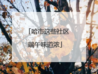 哈市这些社区端午味道浓