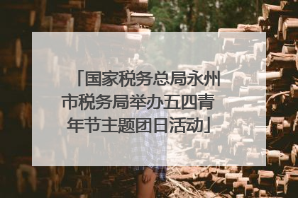 国家税务总局永州市税务局举办五四青年节主题团日活动