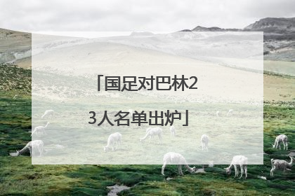 国足对巴林23人名单出炉