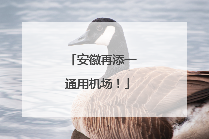 安徽再添一通用机场！