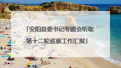 安阳县委书记专题会听取第十二轮巡察工作汇报