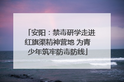 安阳：禁毒研学走进红旗渠精神营地 为青少年筑牢防毒防线