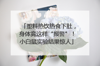 塑料热饮热食下肚，身体竟这样“报警”！小白鼠实验结果惊人