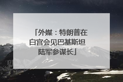外媒：特朗普在白宫会见巴基斯坦陆军参谋长