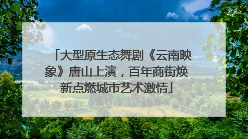 大型原生态舞剧《云南映象》唐山上演，百年商街焕新点燃城市艺术激情
