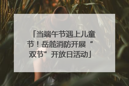 当端午节遇上儿童节！岳麓消防开展“双节”开放日活动