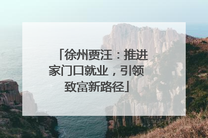 徐州贾汪：推进家门口就业，引领致富新路径