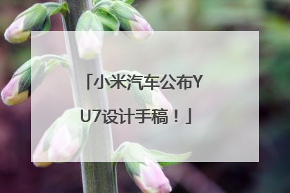 小米汽车公布YU7设计手稿！