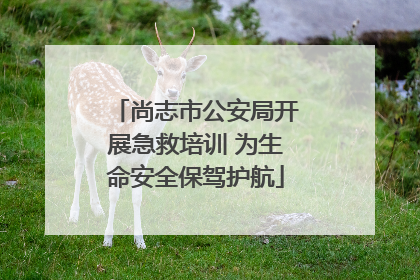 尚志市公安局开展急救培训 为生命安全保驾护航