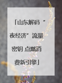 山东解码“夜经济”流量密钥 点燃消费新引擎