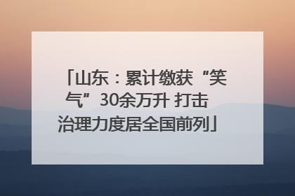 山东：累计缴获“笑气”30余万升 打击治理力度居全国前列