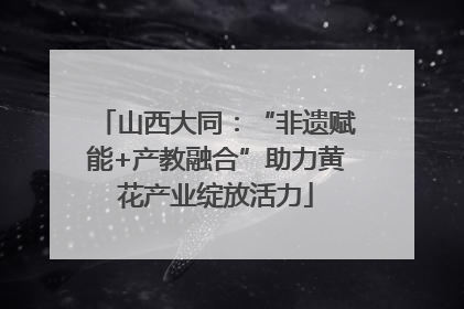 山西大同：“非遗赋能+产教融合”助力黄花产业绽放活力