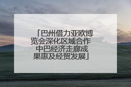 巴州借力亚欧博览会深化区域合作 中巴经济走廊成果惠及经贸发展