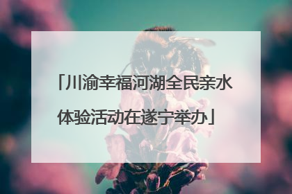 川渝幸福河湖全民亲水体验活动在遂宁举办