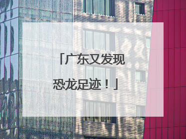 广东又发现恐龙足迹！
