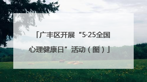 广丰区开展“5·25全国心理健康日”活动（图）