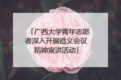 广西大学青年志愿者深入开展遵义会议精神宣讲活动