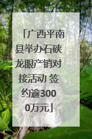 广西平南县举办石硖龙眼产销对接活动 签约逾3000万元
