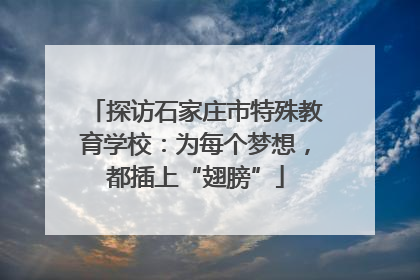探访石家庄市特殊教育学校：为每个梦想，都插上“翅膀”