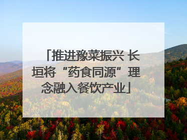 推进豫菜振兴 长垣将“药食同源”理念融入餐饮产业