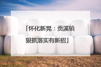 怀化新晃：贡溪镇狠抓落实有新招