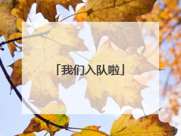 我们入队啦