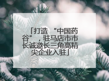 打造 “中国药谷”，驻马店市市长诚邀长三角高精尖企业入驻