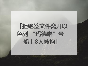 拒绝签文件离开以色列 “玛德琳”号船上8人被拘