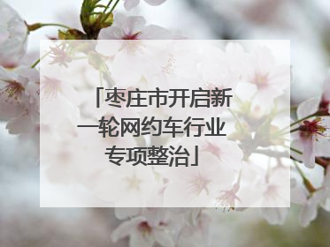 枣庄市开启新一轮网约车行业专项整治