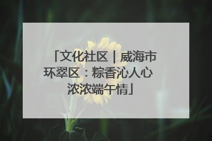 文化社区｜威海市环翠区：粽香沁人心 浓浓端午情