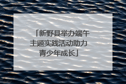 新野县举办端午主题实践活动助力青少年成长