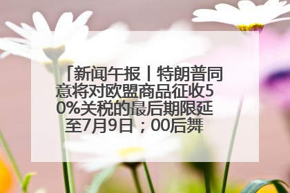 新闻午报丨特朗普同意将对欧盟商品征收50%关税的最后期限延至7月9日；00后舞蹈老师“花式”推介家乡岳阳>>