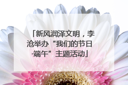 新风润泽文明，李沧举办“我们的节日·端午”主题活动