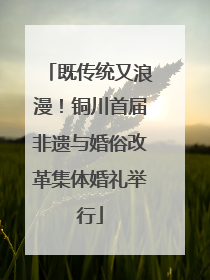 既传统又浪漫！铜川首届非遗与婚俗改革集体婚礼举行