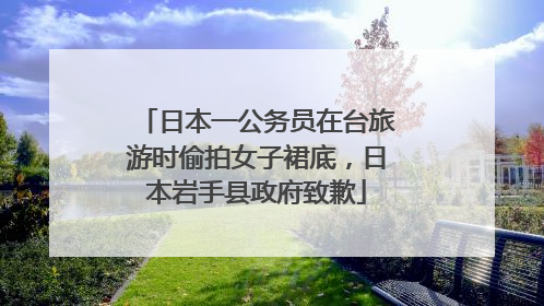 日本一公务员在台旅游时偷拍女子裙底，日本岩手县政府致歉