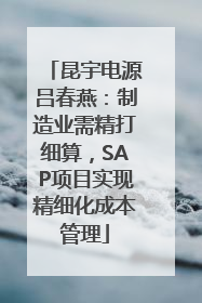 昆宇电源吕春燕：制造业需精打细算，SAP项目实现精细化成本管理