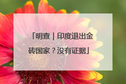 明查｜印度退出金砖国家？没有证据