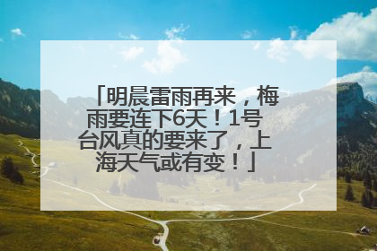 明晨雷雨再来，梅雨要连下6天！1号台风真的要来了，上海天气或有变！