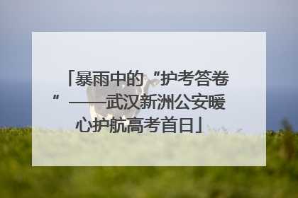 暴雨中的“护考答卷”——武汉新洲公安暖心护航高考首日