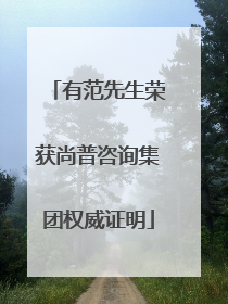 有范先生荣获尚普咨询集团权威证明