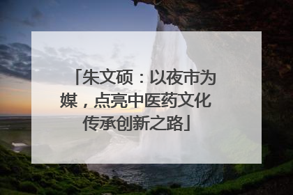 朱文硕：以夜市为媒，点亮中医药文化传承创新之路