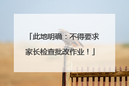 此地明确：不得要求家长检查批改作业！