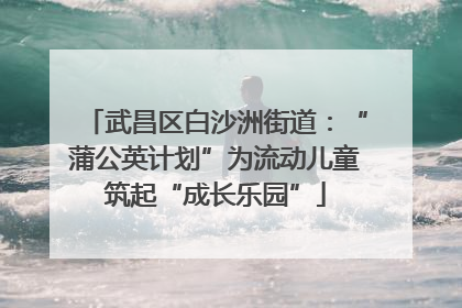 武昌区白沙洲街道：“蒲公英计划”为流动儿童筑起“成长乐园”