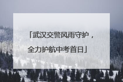 武汉交警风雨守护，全力护航中考首日